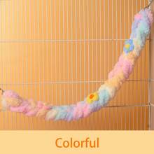 1pc Small Pet Toy Climbing Rope, Ferret Hamster Swing Climbing Rope, Small Pet Toy Woven Rope, Small Animal Cage Decor, Small Pet Hanging Swing, Hamster Climbing Rope - Multicolor - View 12