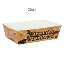 20個/40個/60個 哈利波特主題紙製食物托盤 派對用品 一次性派對盤 爆米花零食玉米片薯條容器 適用於巫師派對裝飾與禮品 - 彩色 - 查看 8