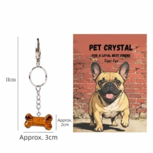 Crystal Bone Pendant, Crystal Purple Crystal Crystal, Crystal Crafts Yellow Crystal White Crystal Cute Bone Shape Crystal Keychain Pet Companionship - Multicolor - View 15