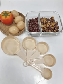 10件套可叠放厨房量杯量勺套装，烹饪烘焙厨房工具，适用于万圣节、圣诞节、感恩节、厨房、餐厅、户外、烘焙、量杯、厨房配件等。 - 彩色 - 查看 9