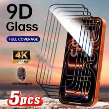 5 Packs 9H 2.5D Full Screen Full Glue High-Definition Tempered Glass Screen Protector Compatible With IPhone 17 Pro Max/17 Pro/17 Air/17/16 Pro Max/16 Pro/16 Plus/16/15 Pro Max/15 Pro/15 Plus/15/14 Pro Max/14 Pro/14 Plus/14/13 Pro Max/13 Pro/13 Mini/13/12 Pro Max/12 Pro/12 Mini/12/11 Pro Max/11 Pro/11/XS Max/XS/X/8 Plus/8/7 Plus/7, Anti-Scratch, Anti-Fingerprint, Compatible With Phone Cases, High Cost-Effective - Clear - View 17