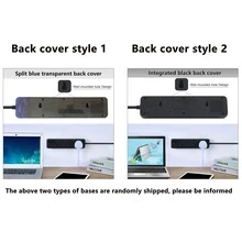 LIPWEL British Minimalist Style Extension Cord, 39"/71"/118"/197" Length Options, 4-Outlet Power Strip, Fire-Resistant Power Socket, Black, 3250W Multi-Function Plug, And Fire-Resistant, With Wall Mounting Holes, Wall-Mountable, Plug Made Of Flame-Retardant PC Material, Soft Power Indicator Light, Suitable For Home, Office And Garden. Extension Cord Power Strip - UK Plug(220-240V) - View 5