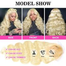 200 Density Body Wave 13x4 Hd Lace Frontal Wig Blended Human Hair 13x4 Honey Blode #613 Hd Pre Plucked Lace Wigs For Women Lace Front Hair Wigs - S613 - View 3