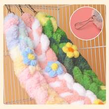 1pc Small Pet Toy Climbing Rope, Ferret Hamster Swing Climbing Rope, Small Pet Toy Woven Rope, Small Animal Cage Decor, Small Pet Hanging Swing, Hamster Climbing Rope - Multicolor - View 6