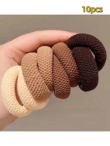 10 chiếc/gói Dây Buộc Tóc Nhiều Màu, Độ Co Giãn Cao, Thân Thiện Với Tóc, Phong Cách Đường Phố Thường Ngày Cho Nữ, Co Giãn Thanh Lịch, Thiết Kế Không Đường May, Hoàn Hảo Cho Buộc Tóc Đuôi Ngựa Hàng Ngày, Trang Điểm, Tắm, Gội Đầu, Đi Làm, Tập Luyện, Kỳ Nghỉ, Tiệc Trường Học, Quà Tặng Ngày Lễ. Phụ Kiện Tóc Cần Thiết Cho Nữ, Phù Hợp Cho Mọi Mùa (Xuân, Hạ, Thu, Đông). Dây Buộc Tóc, Dây Buộc Tóc, Phụ Kiện Tóc, Dây Co Giãn Tóc, Dây Cao Su Buộc Tóc, Scrunchies, Dây Buộc Tóc, Dây Buộc Tóc Co Giãn - Nhiều màu - Xem 13