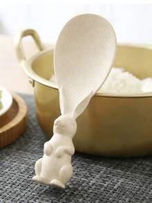 Rabbit Shaped Rice Spoon, Kitchen Shovel, Standing Cooking Tools, Rice Cooker Supplies,Flatware Serving Spoons Rice Servers, Cute Kitchen Non-Stick Rabbit Rice Paddle Spoon Tool, Pp Shape Standing Rice Spoon, Non-Stick, Stand-Up Rice Spoon, For Kitchen, Birthday Gift, New Year Gifts - Multicolor - View 8