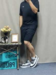 Nike Dri-FIT Crew Solid Printed Training Short Sleeve T-Shirt, Black - Black - View 11