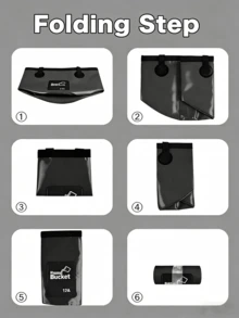 Cubo plegable, práctico y elegante cubo portátil pequeño, diseñado para viajeros y pescadores, recipiente de agua plegable adecuado para pesca, camping, senderismo, mochilero, supervivencia al aire libre, cubo con forma redonda, cubo plegable multifuncional, accesorio de viaje y hogar esencial, decoración de habitación - Multicolor - Ver 5