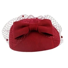 Women's Vintage British Hat - Elegant Wedding, Party, Church, Derby - Lightweight Non-Stretchy Formal Headpiece - For Special Events & Everyday Elegance, Wedding Accessory, Embellished Headwear - HB201 - 查看 12