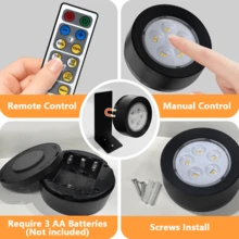 1/3/6pcs Remote-Controlled Wall Lamps, Decorative Night Lights, Home Wall Art Lights, Poster Lighting Fixtures, With 3 Adjustable Brightness Levels And 3 Color Temperatures, Timer Function, Remote-Controlled Night Lights, Headboard Decorative Lighting, Suitable For Bedroom Decor And Ambient Enhancement - Battery Version - View 8