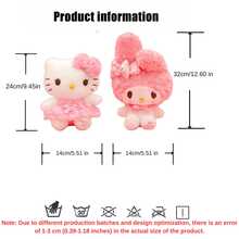 Official Licensed Sanrio Hello Kitty & My Melody Rose Bouquet Series Plush Dolls And Floral Theme Keychain Charms – Large Rose Collection Stuffed Toys (Height 24–32 Cm / 9.4–12.6 Inch) & Mini Flower Accent Plush Bag Charms (Height 11 Cm / 4.3 Inch) – Soft Cuddly Cartoon Plushies For Bedroom Decor, Travel Accessories & Collectible Gifts - 彩色 - 查看 9