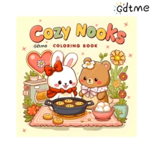 GDTME Upgraded "World In A Box" Coloring Book, 24 Pages Thick Paper, Size 7.87*7.87 Inches, Suitable For Beginners To Practice Painting, New Year Gift, Easter And Valentine's Day Gift, Adult Coloring Book, Gift For Good Friends, Office & School Supplies - Fantasy Little World - View 11