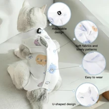 PETCHIC Cat Surgery Recovery Suit, Prevents Licking Wounds Or Skin Conditions, Professional Pet Recovery Shirt, Breathable Post-Surgery Care Outfit - Multicolor - View 9