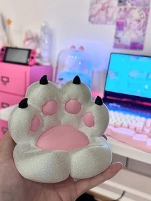 Cat Claw Phone Stand, Gamepad/Keyboard Stand, High Beauty Cartoon Relief Craft, Creative Desktop Ornament - Multicolor - View 4