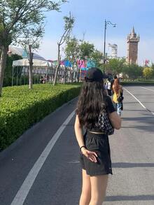 Nike Sportswear Essentials 系列时尚简约休闲女式短裤，黑色 - 黑色 - 查看 9