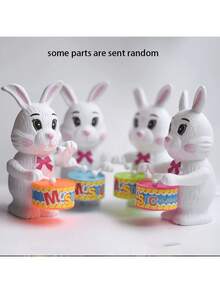 1pc Random Color Spring Drum Rabbit Toy, Makes Drum Sound, Cartoon Rabbit Shape - No Battery Needed (Birthday & Christmas Gift, Classroom Reward, Home Decor - Durable Plastic) - Multicolor - View 11