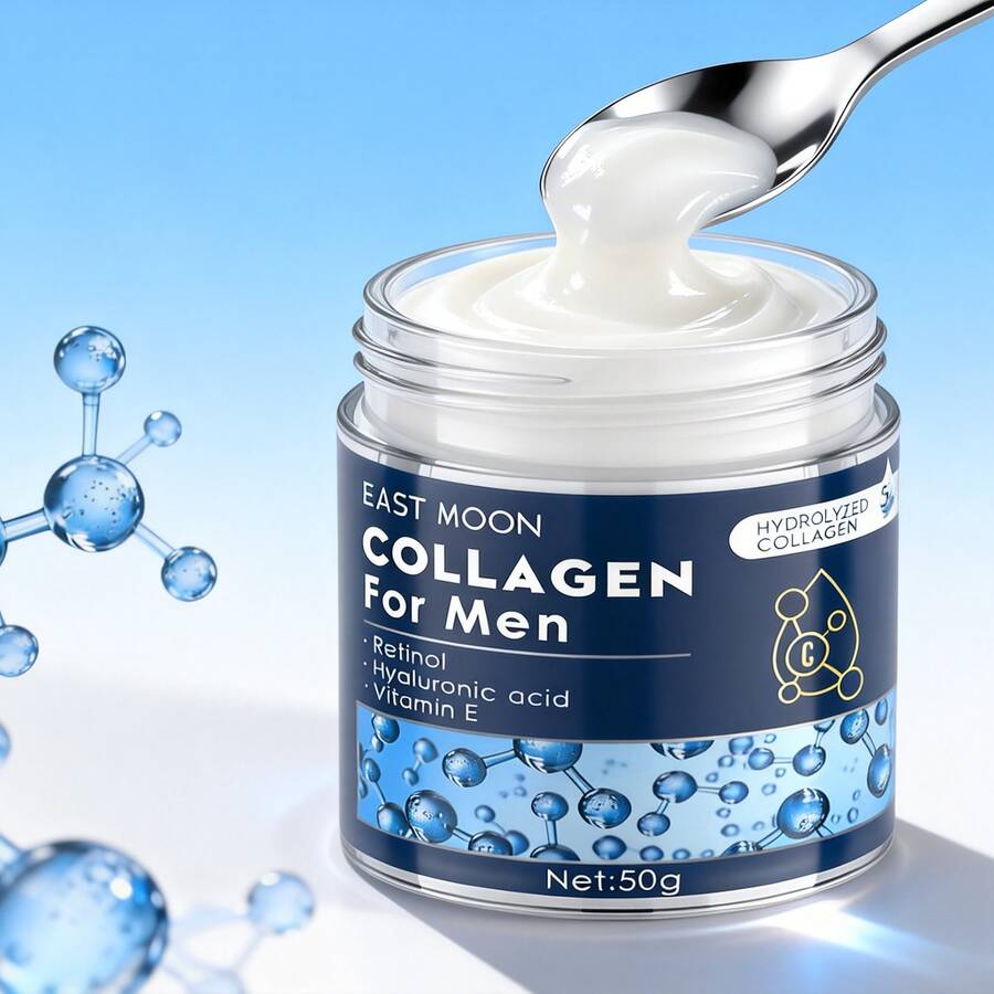 Men's Face Cream,Moisturizing Cream, Skin Care For Men, Hydrating Face Cream, Smoothing Cream With Collagen & Hyaluronic Acid