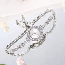 Women's Quartz Watch With Adjustable Gourd-Shaped Strap, Fashion Wrist Watch, Suitable As Birthday Gift Or For Daily Wear - Silver - View 9