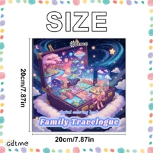 GDTME Upgraded "World In A Box" Coloring Book, 24 Pages Thick Paper, Size 7.87*7.87 Inches, Suitable For Beginners To Practice Painting, New Year Gift, Easter And Valentine's Day Gift, Adult Coloring Book, Gift For Good Friends, Office & School Supplies - Fantasy Little World - View 2