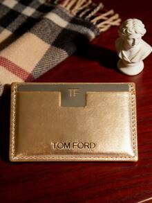 Tom Ford Metal Double-Sided Makeup Mirror With Card Clip, Touch Control Cosmetic Mirror, Card Wallet - Gold - View 6