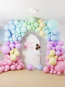 Pastel Balloon Garland Arch Kit 18 12 10 5 Inch Different Sizes Macaron Assorted Colors Balloon Latex Colorful Balloons For Shower Birthday Gender Reveal Wedding Anniversary Graduation Bachelorette Princess Party Easter Rainbow Party Decorations - Multicolor - View 5