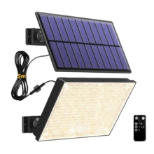 400 LED Luz de solar para exteriores, IP65 resistente al agua con control remoto y sensor de movimiento PIR, súper brillante reflector LED para jardín, patio y garaje - T-400 - Ver 13
