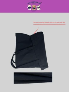 Minimalist Butterfly Line Print Canvas Tote Bag - Black - View 6