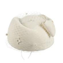 Women's Vintage British Hat - Elegant Wedding, Party, Church, Derby - Lightweight Non-Stretchy Formal Headpiece - For Special Events & Everyday Elegance, Wedding Accessory, Embellished Headwear - HB201 - 查看 3
