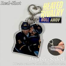 Heated Rivalry Keychain, Film Merchandise, Heart-Shaped Keychain, Bag Charm, Car Charm, Collectible, Hanging Decoration, Birthday Gift, Party Gift - Multicolor - View 8