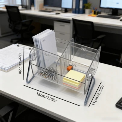 1个新年情人节多功能收纳桶，旋转化妆刷眉笔管，桌面化妆品和遥控器收纳盒