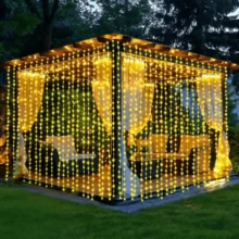 USB Powered LED Curtain Lights With Remote Control, 8 Lighting Modes, Indoor Decorative String Lights For Background Wall, Garden, Outdoor, Wedding, Party, Birthday, Holiday, Valentine's Day, Living Room, Bedroom, Kitchen - USB Curtain Light String - View 17
