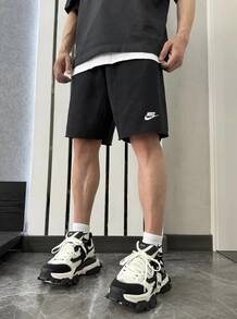 Nike FormDri-FIT Logo Lace-Up Quick-Drying Athletic Casual Shorts For Men - Black - View 8