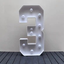 1pc 73cm/28.7in Illuminated Marquee Number Frame, White Light, KT Board Numbers 0-9, Plug-In KT Board Party Decor Light, Birthday Party Anniversary Decor - Cool White - White - View 18