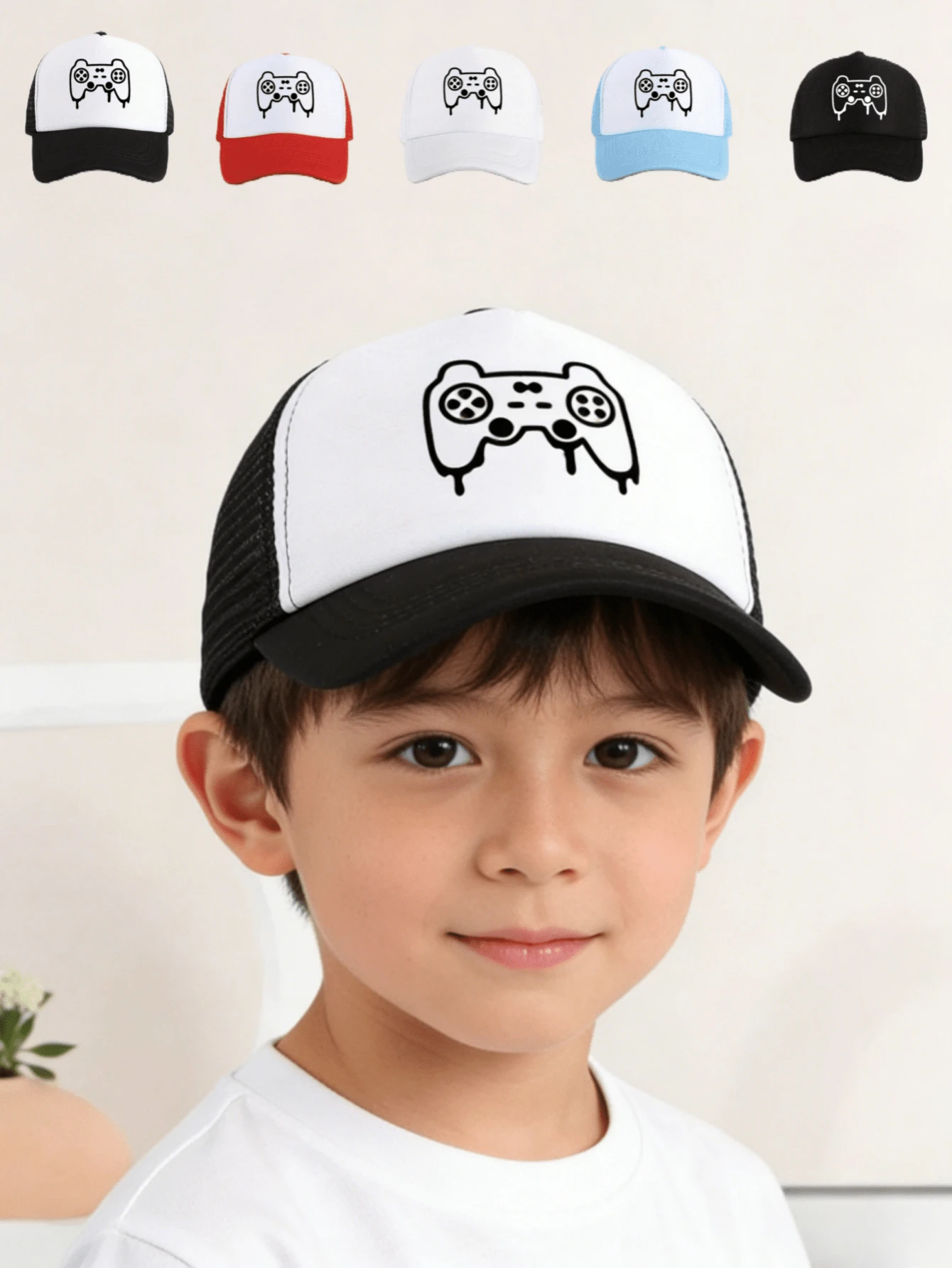 Kids Summer Game Print Baseball Cap, Fashionable European And American Hip-Hop Mesh Hat, Casual Sun Protection Hat - 1PC - View 1
