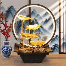 1pc USB-Powered Desktop Waterfall Fountain | Portable Zen Indoor Fountain With Natural Rocks, Relaxing And Humidifying, Ideal For Home And Office Decor, Christmas And Birthday Gifts - 1PC - 查看 2
