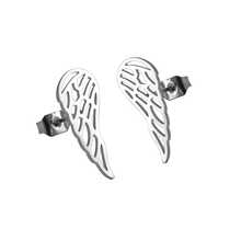 1Pair Stainless Steel Angel Wings Earrings For Women Simple Feather Earrings Fashion Ear Party Jewelry,Suitable For Daily Wear - GED516 - View 2