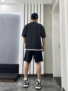 Nike FormDri-FIT Logo Lace-Up Quick-Drying Athletic Casual Shorts For Men - Black - View 9