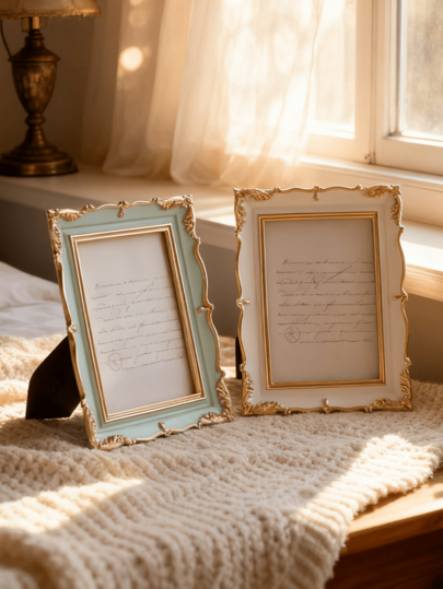 Vintage Bronze Photo Frames - Vintage Hollow Carved Round Frames And Baroque Arch Frames | Antique Style Wedding Portrait Display Frames | Elegant Home Desktop Decor And Holiday Gifts