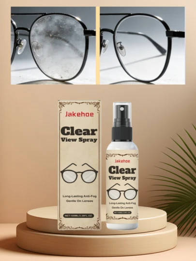 jakehoe Spray antivaho para gafas, bruma limpiadora de lentes para restaurar la claridad y visibilidad