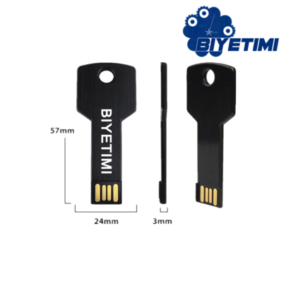  Biyetimi 128GB 复古金属 USB 闪存盘，64GB 钥匙扣式记忆棒，32GB 创意礼品 USB 外置存储设备