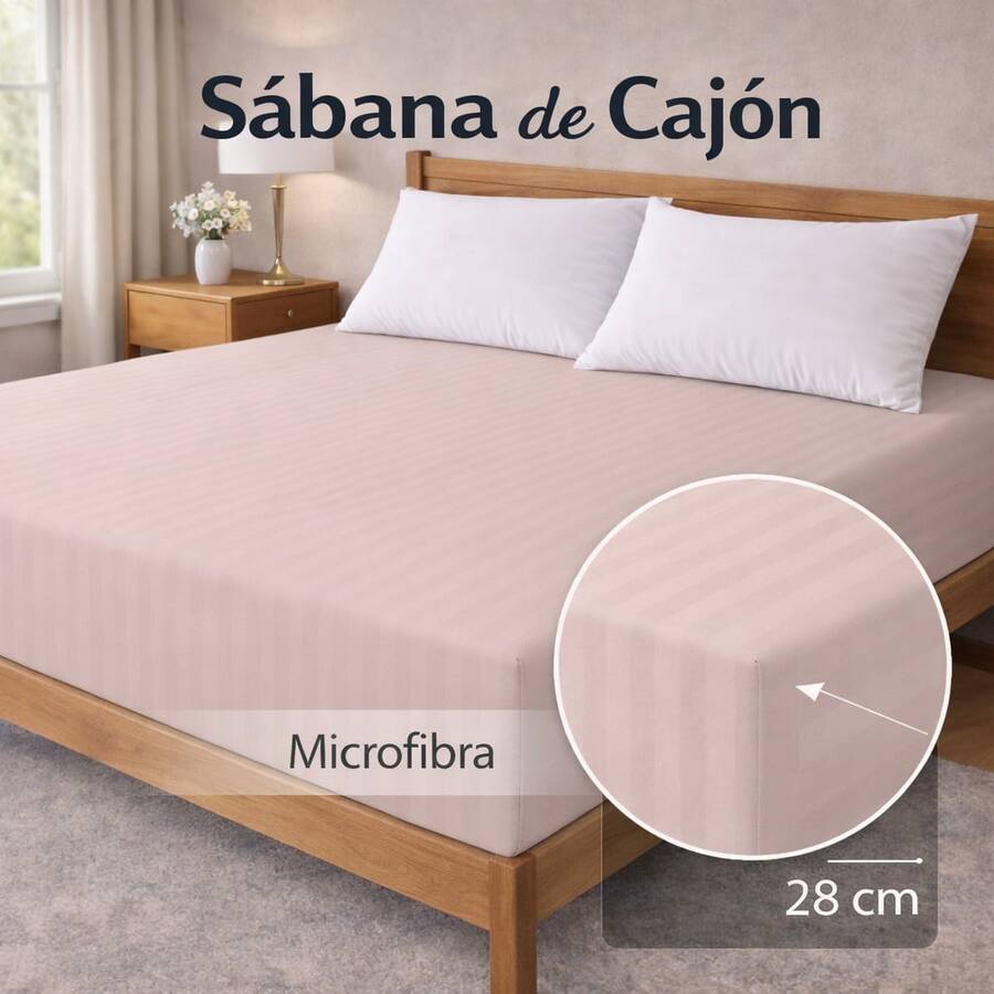 1Pieza Sábana de Cajón Ajustable para Individual/Matrimonial/Queen/King Protectora de Colchón Tela Alta Elasticidad,No Hace Bolitas Ajuste Perfecto y Silenciosa,Uso Todo el Año Ideal para Hogar Hotel y Departamento(Sin Fundas de Almohada) - blanquecino - Ver 1