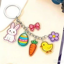 1 móc khóa có nhiều mặt dây chuyền, móc khóa mặt dây chuyền đa dạng phù hợp cho Ngày Valentine/Lễ Phục Sinh/Tháng Lịch sử Người da đen, phụ kiện trang trí túi xách di động, móc chìa khóa xe hơi sử dụng hàng ngày/quà tặng/phụ kiện tiệc tùng - Màu sắc và kiểu dáng ngẫu nhiên - Xem 4