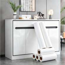 40cm X 500cm White Glossy Self-Adhesive Wallpaper, Removable Peel And Stick Plastic Paper, Upgraded Vinyl Film Roll, Suitable For Countertops, Kitchen, Wardrobe, Removable Furniture Sticker - Solid Color - View 1