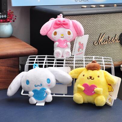  Officially Licensed Sanrio Character Plush Keychain – A Soft, Plush Cartoon Toy Keychain Perfect For Children And Fans; A Cute Decoration For Backpacks And School Bags, Suitable For Playtime, Room Decor, And Collectible Display – Makes A Perfect Gift For Birthdays, Valentine's Day, Easter, Halloween, Thanksgiving, Christmas, And New Year.