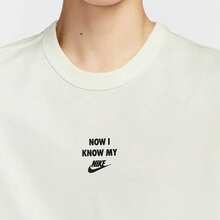 Nike Sportswear Essentials Crew Neck Short Sleeve T-Shirt With Breathable Letter Print, White - White - View 4