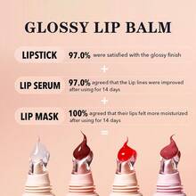 4pcs Lip Gloss Set, Ultra Moisturizing & Soothing Formula, Vitamin, High Gloss Non-Sticky Lip Balm With Peppermint, Rosehips, Coconut, Mango, Argan, Honey, Shea - 彩色 - 查看 3