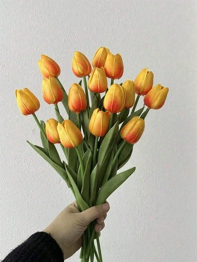 3pcs Artificial Tulip Flowers, Suitable For Living Room, Bedroom, Valentine's Day, Birthday, Graduation And Other Festivals, Can Be Used As Gifts, Room Decoration, Wedding Decoration, Bathroom Decoration, Wedding Supplies, Wedding Decoration, Valentine's Day Decoration.
