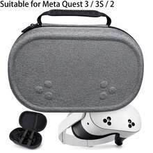 Tas Pelindung Headset VR yang Kompatibel dengan Me.Ta Quest 3 / 3S / 2, Tas Penyimpanan Perjalanan Hard Shell dengan Kantong Jala, Kotak Pelindung Tahan Guncangan untuk Aksesori Headset VR, Penyimpanan untuk Perjalanan dan di Rumah - MultiWarna - View 1