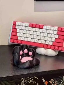 Cat Claw Phone Stand, Gamepad/Keyboard Stand, High Beauty Cartoon Relief Craft, Creative Desktop Ornament - Multicolor - View 5