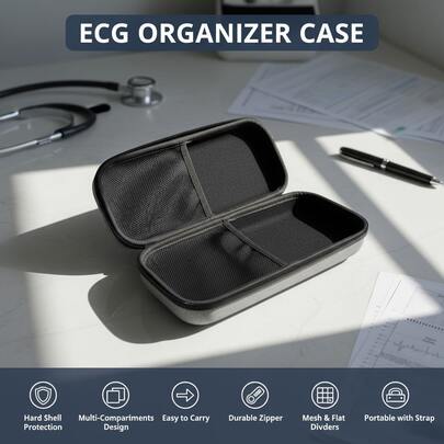 宠物胎心监护仪便携箱，兼容听诊器，防震便携式医疗工具保护盒